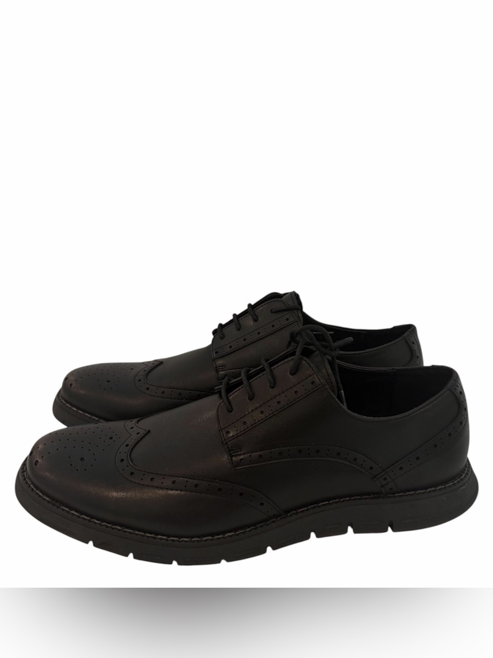 Nautica Wingdeck Black Pebbled Oxfords Men's Size 12 New No Box